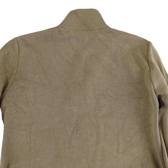 Sigrid Olsen Mock Neck Full Zip Sweater Silk Cotton Women's‎ Medium Leather Tan - Picture 5 of 9